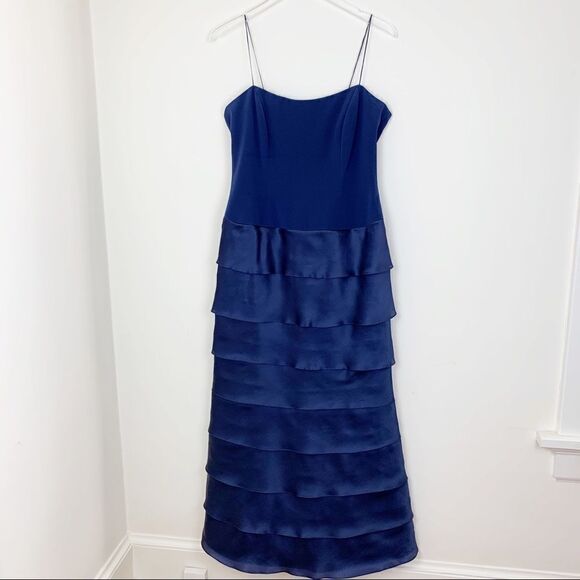 Roland Nivelais Blue Silk Ball Gown 12. 100% Silk. - Picture 1 of 8